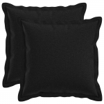 Diivanipadi 2 tk HOUTEN must 35 x 35 cm kunstlinen