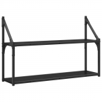 Seinariiul Seinale kinnitav Must tamm 80 x 21 x 51 cm metall PB