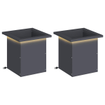 LED-valgustusega lillekast 2 tk antriit 30 x 30 x 30 cm teras