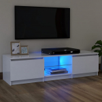 Telerialus LED-tuledega, valge, 120 x 30 x 35,5 cm