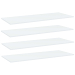 Riiuliplaadid 4 tk, valge, 100x40x1,5 cm, puitlaastplaat