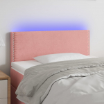LED-voodipeats, roosa, 100x5x78/88 cm, samet