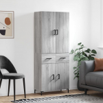 K&otilde;rge kapp, hall sonoma tamm, 69,5 x 34 x 180 cm, tehispuit