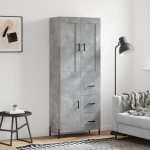 K&otilde;rge kapp, betoonhall, 69,5 x 34 x 180 cm,tehispuit