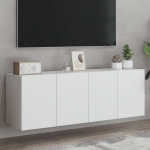 Seinale kinnitatav telerikapid 2 tk, valge, 60 x 30 x 41 cm