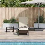 Lamamistool padjaga pruun ja kreemikas valge 55 x 200 x 92 cm
