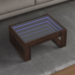 Diivanilaud LED-tuledega, pruun tamm, 70x53x30cm