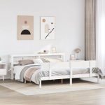 Voodiraam ilma madratsita, valge, 180 x 200 cm, m&auml;nnipuit