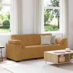 3-kohaline diivan, pruun, 220 x 77 x 82 cm, samet