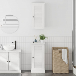 Vannitoa m&ouml;&ouml;blikomplekt riiuliga 2 tk antiikvalge 37 x 34 x 80 cm