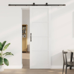 Liuguks valge ja must 78 x 232 cm tugev m&auml;nnipuit ja teras