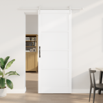 Liuguks koos riistvarakomplektiga valge 93x232 cm tugev puit m&auml;nd