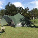 Teepee telk 7-inimese jaoks Roheline ja Hall 600 x 600 x 347 cm