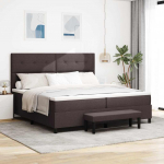 Kontinentaalvoodi madratsiga tume pruun 200 x 200 cm kangas