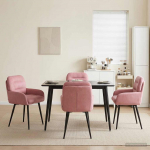 S&ouml;&ouml;gitoa Toolid 4 pcs Samet Roosa 59 x 59,5 x 90 cm
