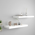 Seinariiulid, 2 tk, valge, 60 x 23,5 x 3,8 cm mdf