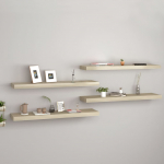 Seinariiulid, 4 tk, tammev&auml;rvi, 90 x 23,5 x 3,8 cm mdf