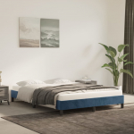 Voodiraam ilma madratsita tumesinine 140x190 cm samet