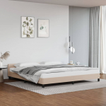 Voodiraam peatsiga ilma madratsita cappuccino 200x200 cm