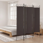 5 paneeliga ruumijagaja, pruun, 200 x 200 cm, kangas