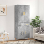 K&otilde;rge kapp, betoonhall, 69,5 x 34 x 180 cm,tehispuit
