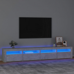 Telerialus LED-tuledega, betoonhall, 240x35x40 cm