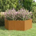 Taimekast, rooste, 138x120x45 cm, corten teras