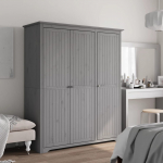 Riidekapp bodo, hall, 146x53,5x173 cm, m&auml;nnipuit