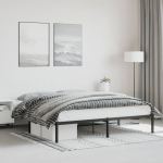 Metallist voodiraam, must, 183x213 cm