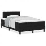 Kastvedru voodi madratsiga must 120x190 cm kangas