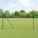 Aed koos postidega roheline 1.5 x 10 m pvc kaetud teras