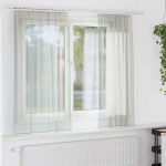 Voile kardinad varrastaskutega 2 tk, helehall