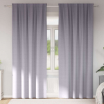 Kardinad r&otilde;ngastega 2 tk metallhall 260 x 140 cm pol&uuml;ester