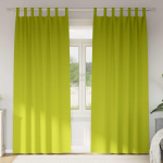 Kardinad r&otilde;ngastega 2 tk roheline 260 x 140 cm pol&uuml;ester