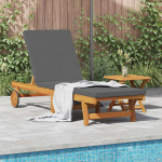 Lamamistool padjaga 1-isik pruun 63 x 199 x 85cm akaatsiapuit