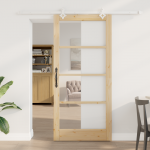 Liuguks komplekt riistadega 93x202 cm tugevast puidust m&auml;nnist