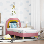 Kuni 3-aastase Voodiraam koos peatoega Roosa 70 x 140 cm Samet