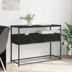 Konsoollaud sahtliga must tamm 100 x 40 x 75 cm tehispuit