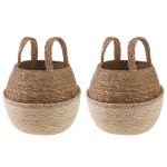 K&auml;siga taimepott 2 pcs Valge &Oslash; 22 x 20 cm 100% Mererohi