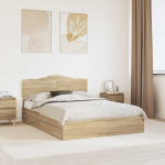Laos voodi peaga sahtliga Sonoma tamm 140 x 200 cm Tehispuit