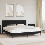 Voodi raam Must 180 x 200 cm Kunstnahk