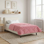 Suvised teki Roosa 135 x 200 cm Mikrokiud ja Teddy villa