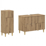 2-osaline Vannitoa Kapi Komplekt ARNHEM Artisan tamm Tehispuit