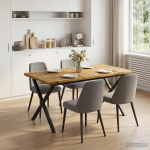 Elusa servaga eine laud 160 x 70 x 75 cm Tugev akatsiapuu Valge