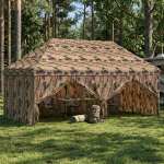 Pop-up Telk 4 Seina Kaa 3 x 6 m Metsaline kamuflaaž