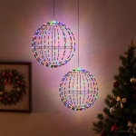 J&otilde;ulufiniaalne valgus 2 tk 240 LED-i RGB L&auml;bim&otilde;&otilde;t 40 x 42 cm