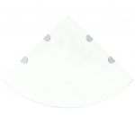 Nurgariiul kroomitud tugedega, klaas, l&auml;bipaistev 45 x 45 cm