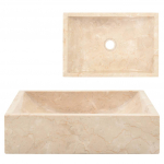 Valamu 45 x 30 x 12 cm marmor k&otilde;rgl&auml;ikega kreemjas