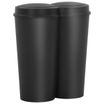 Kahe konteineriga pr&uuml;gikast, must, 50 l