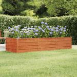 Taimekast, rooste, 240x80x45 cm, corten-teras